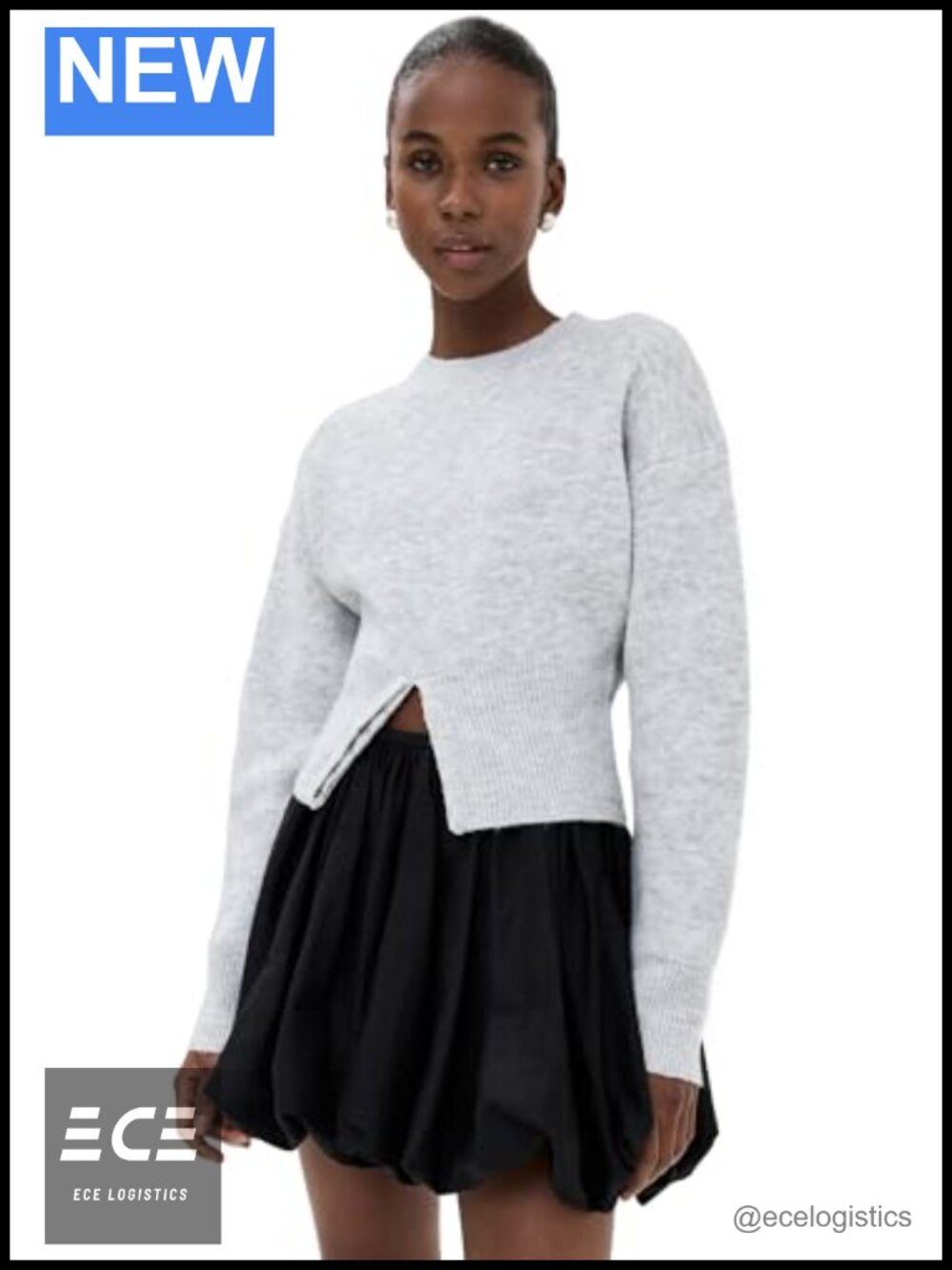 Lioness Dion Mid-Weight Knit Crew Neck Long Sleeve Pullover Sweatshirt
